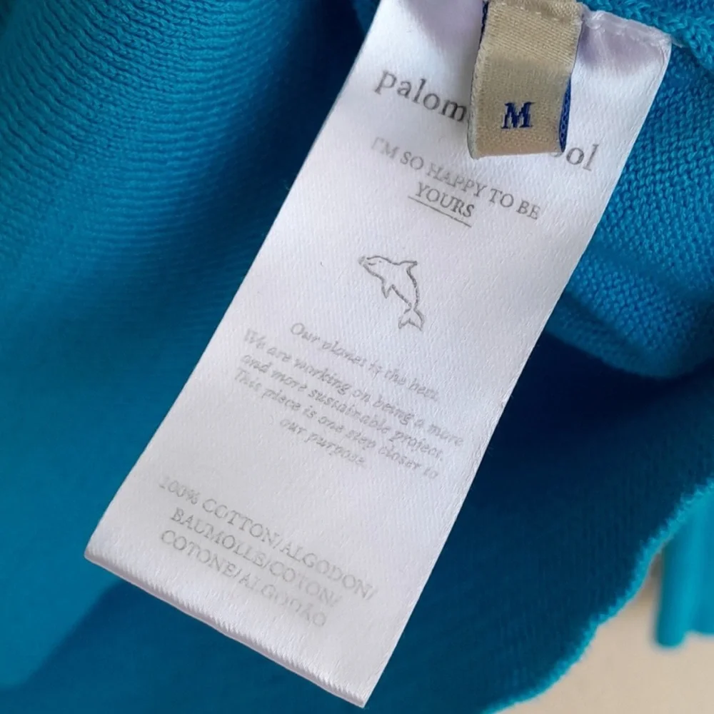 Paloma Wool Bright Turquoise Zip-Neck Pullover - Picture 5 of 10